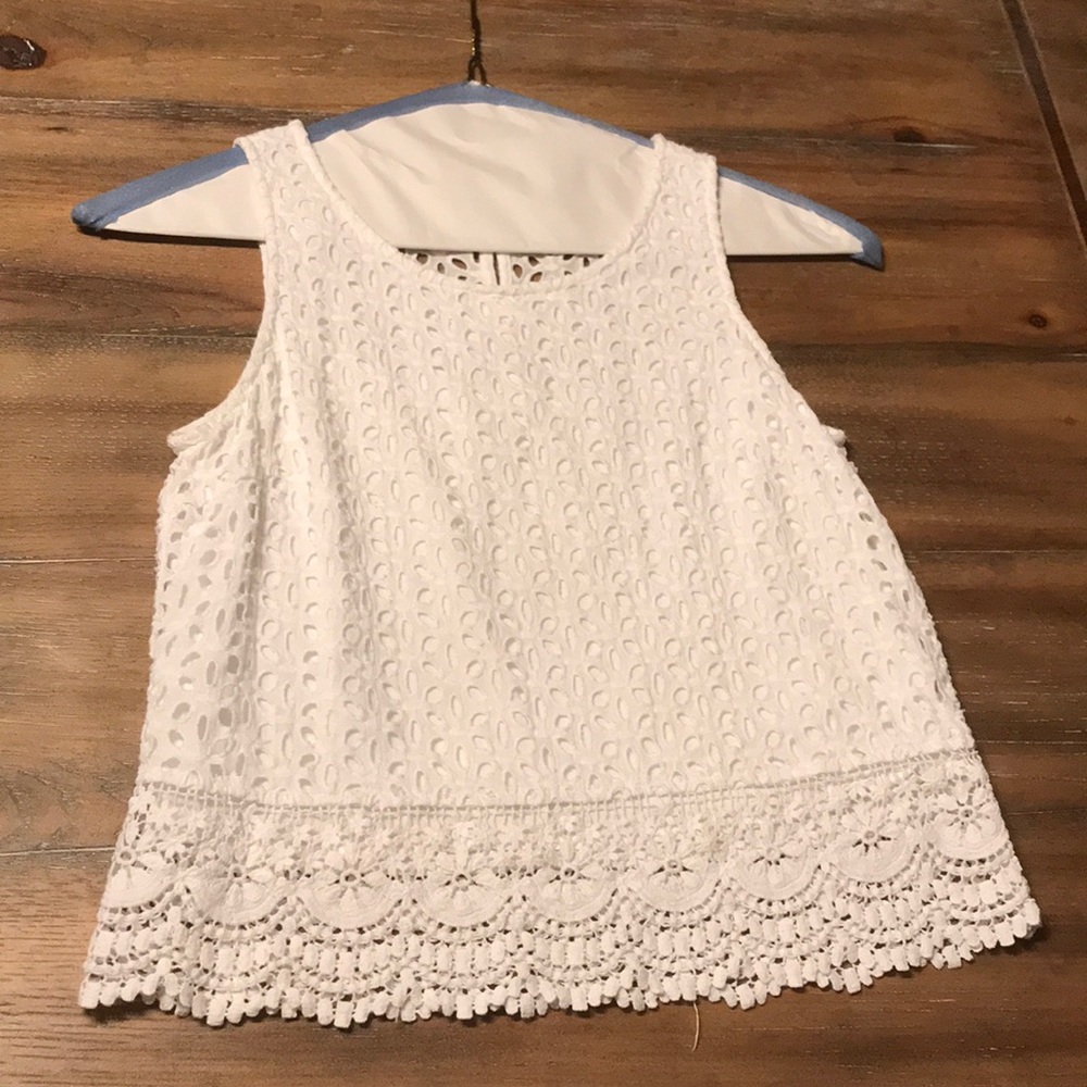 lacey white tank